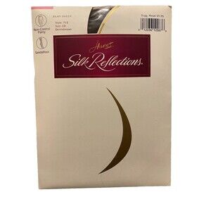 Vintage Hanes Silk Reflections Pantyhose Silky Sheer. Size CD-Gentlebrown . New.